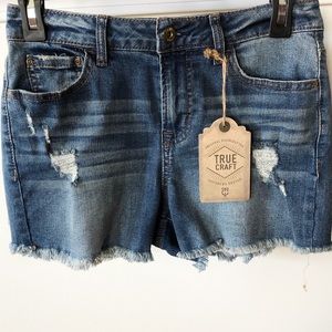 True Craft Distresses High Rise Jean Short…